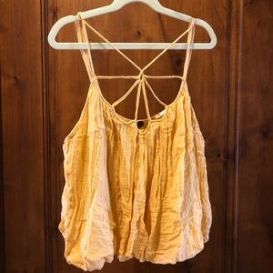 Free People Sunset Yellow Top